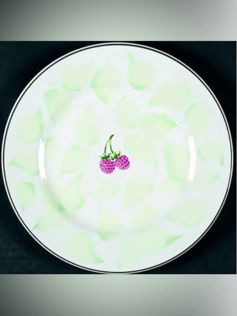 2 Berry by BODA SHOP salad  Plate with Blue Berry & raspberry Accents G26
